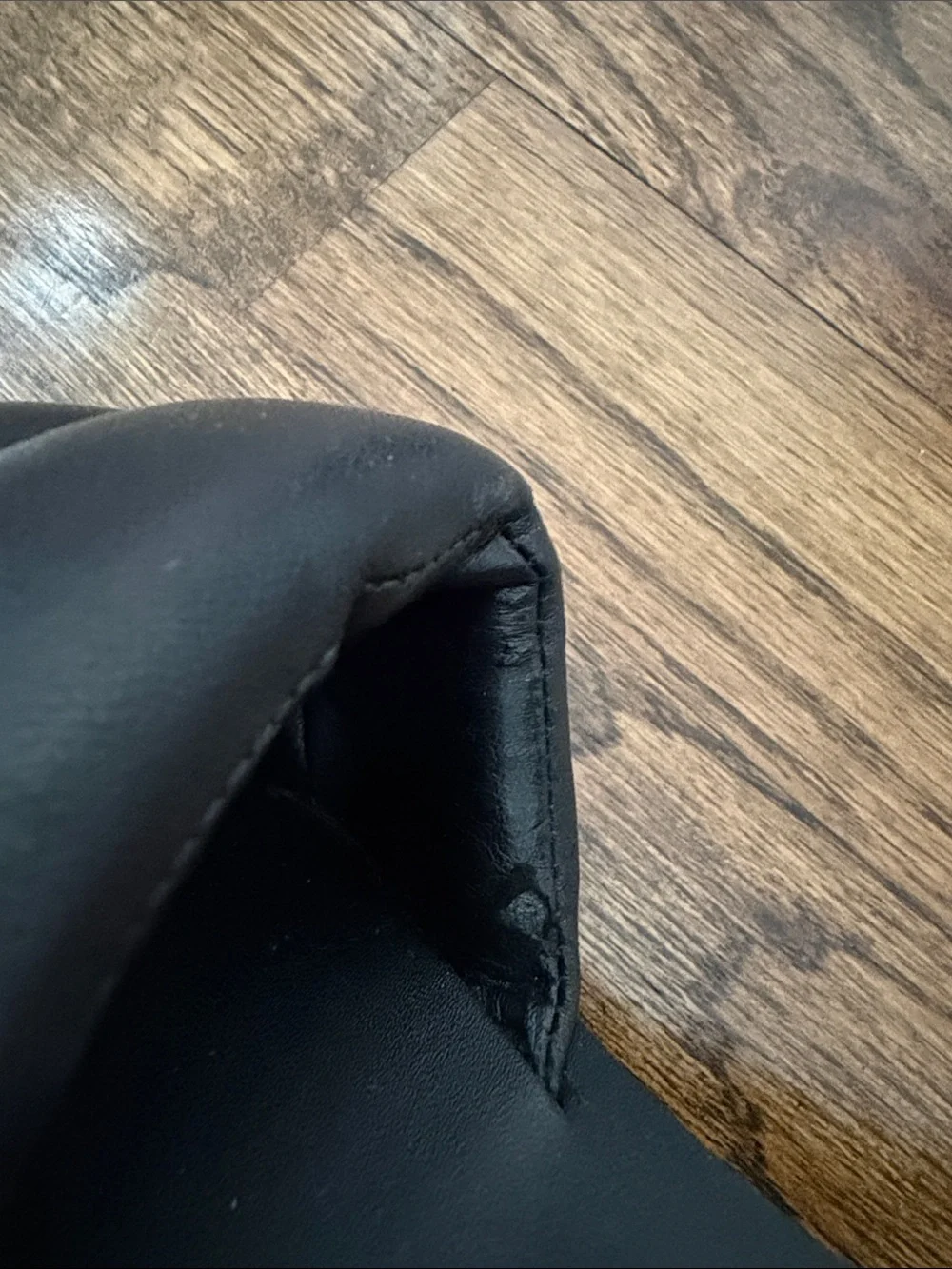 Marc Fisher LTD Ralla Black Leather Slide Sandals